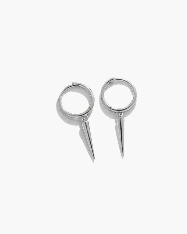 Spike Earrings in Silver sold by en route