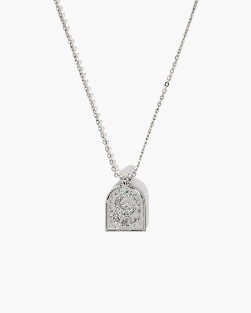 Snake Necklace in Silver sold by En Route Jewelry