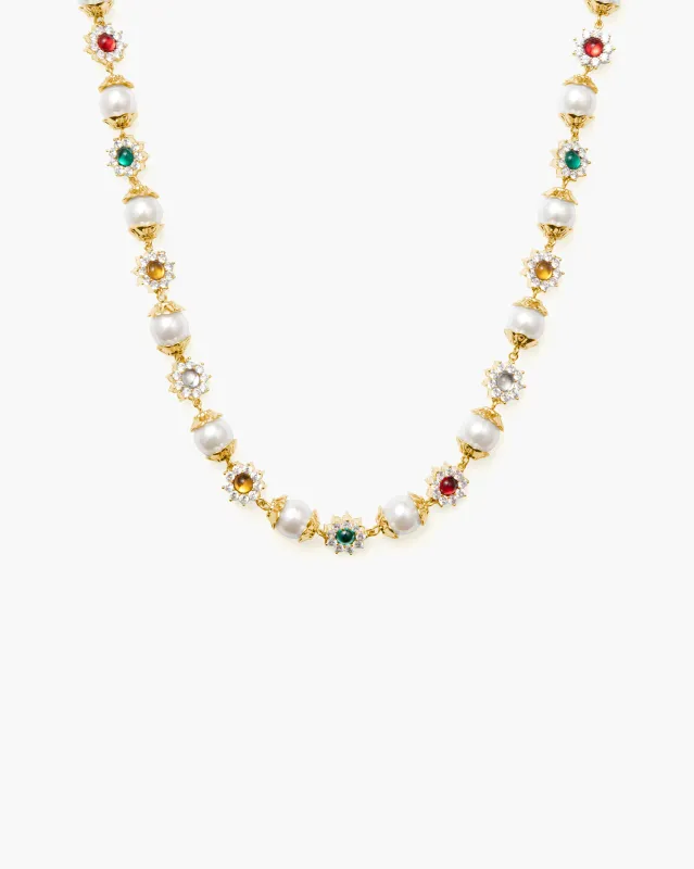 Daisy Pearl Necklace sold by En Route Jewelry