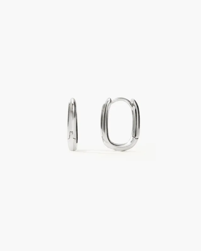 Silver Link Earrings sold by En Route Jewelry