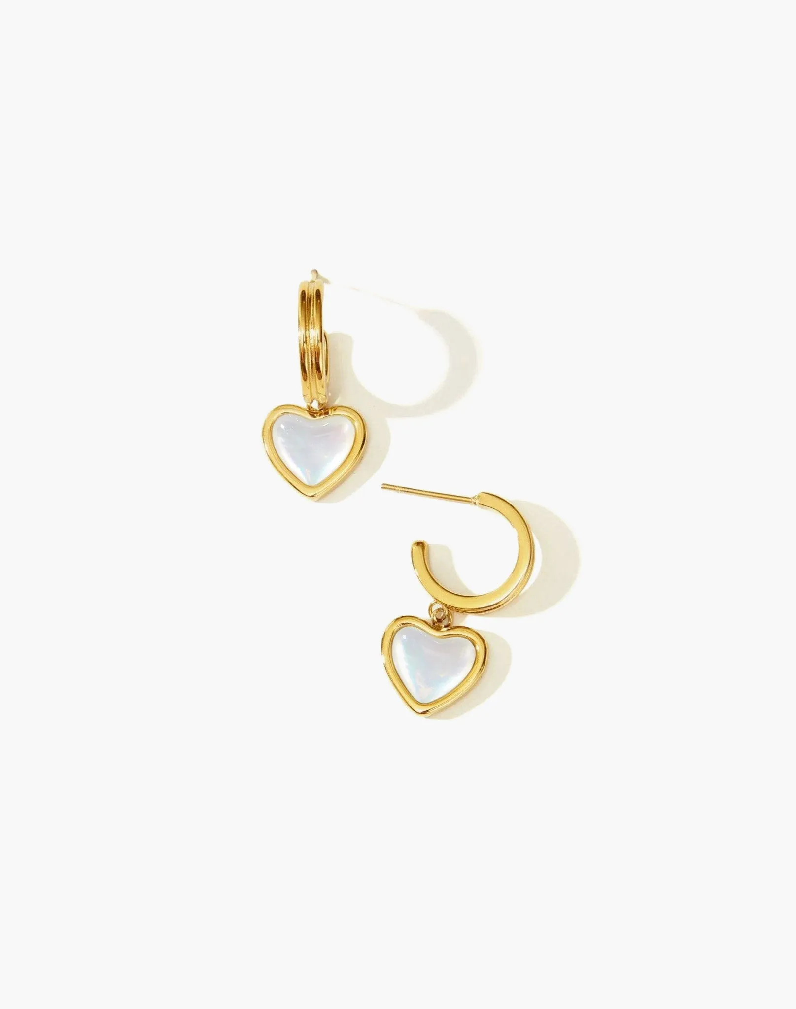 Pearlescent Heart Earrings sold by en route product image thumbnail 3