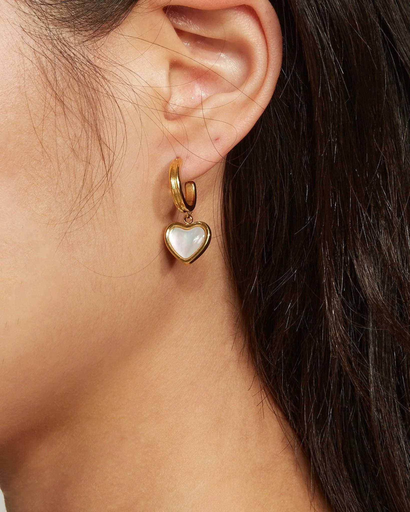 Pearlescent Heart Earrings sold by en route product image thumbnail 5