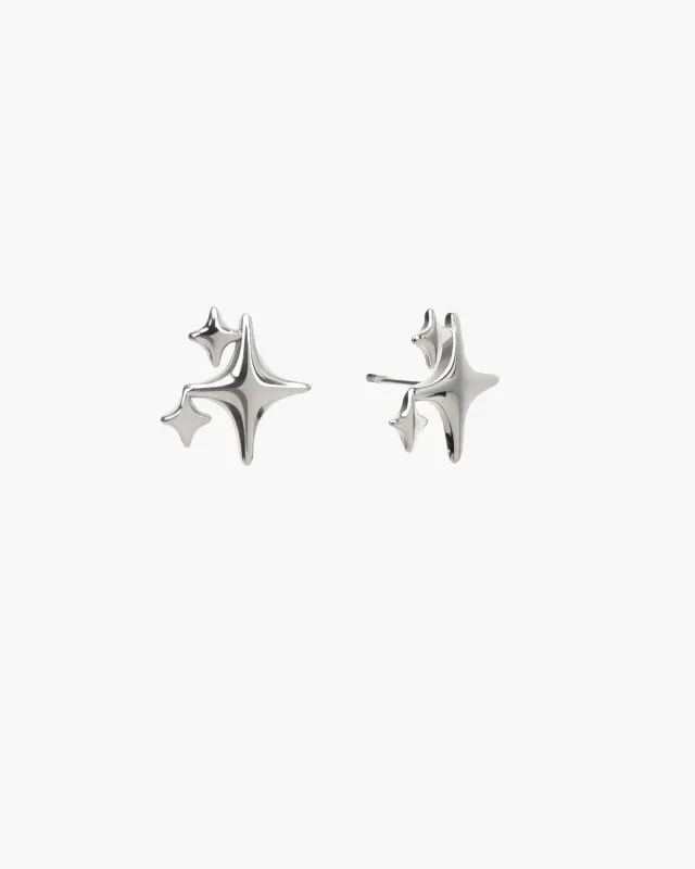 Sparkle Stud Earrings in Silver sold by En Route Jewelry