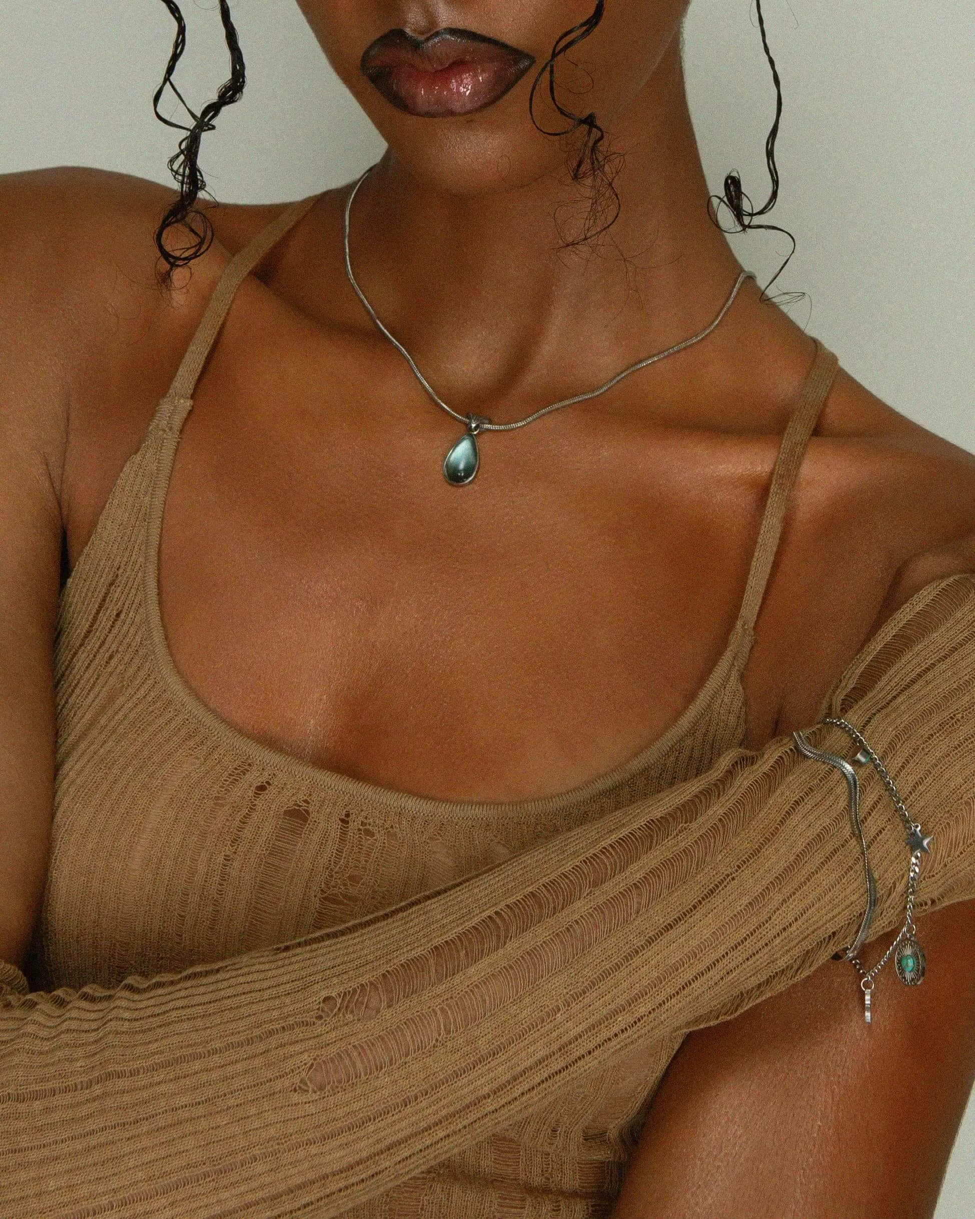 Waterdrop Necklace in Marine Blue sold by en route product image thumbnail 2