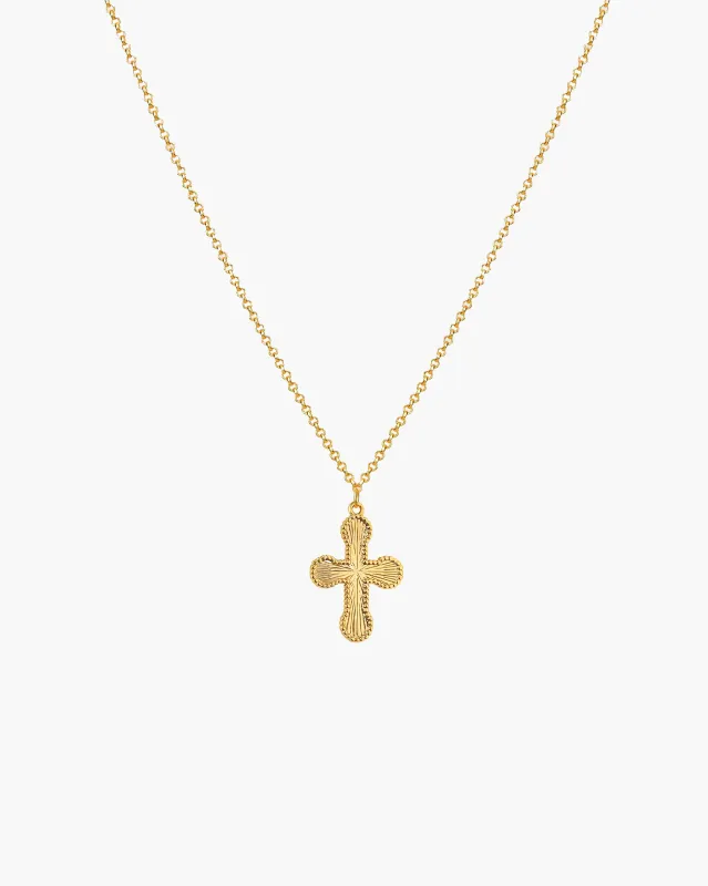 Mini Cross Pendant Necklace made by En Route Jewelry