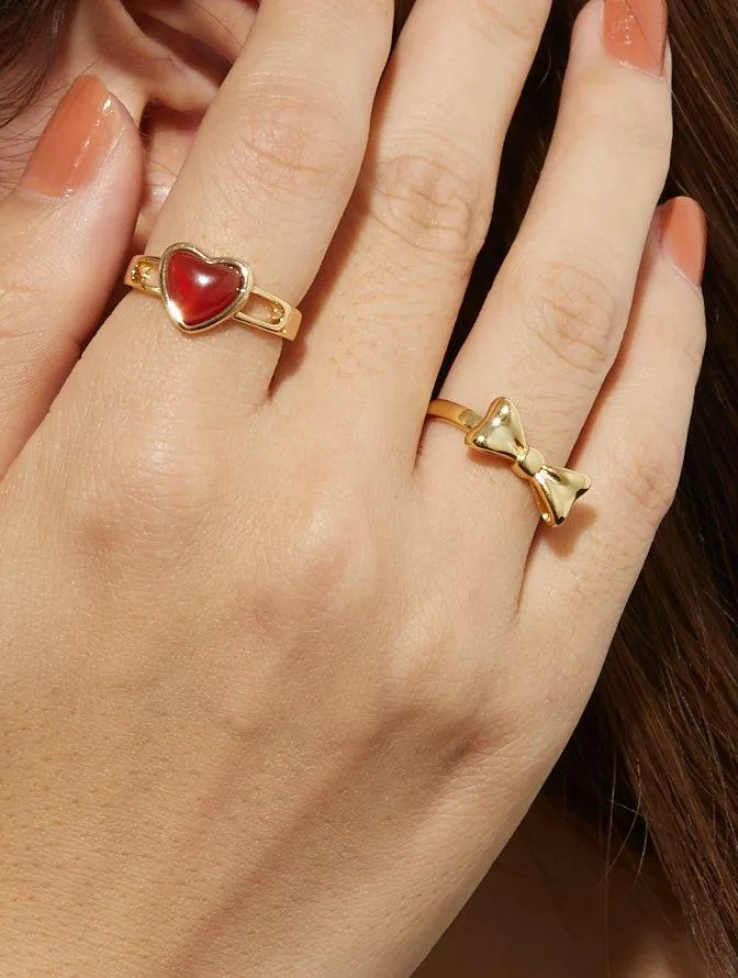 Carnelian Heart Ring sold by En Route Jewelry product image thumbnail 3