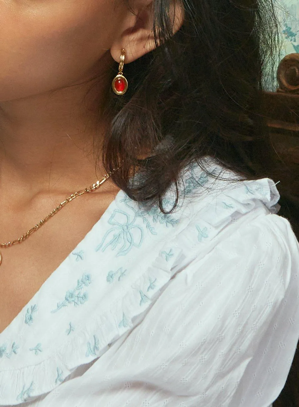 Devon Earrings in Carnelian sold by en route product image thumbnail 2