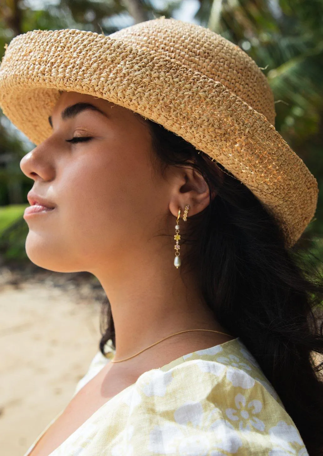 Flower Drop Earrings sold by En Route Jewelry product image thumbnail 4