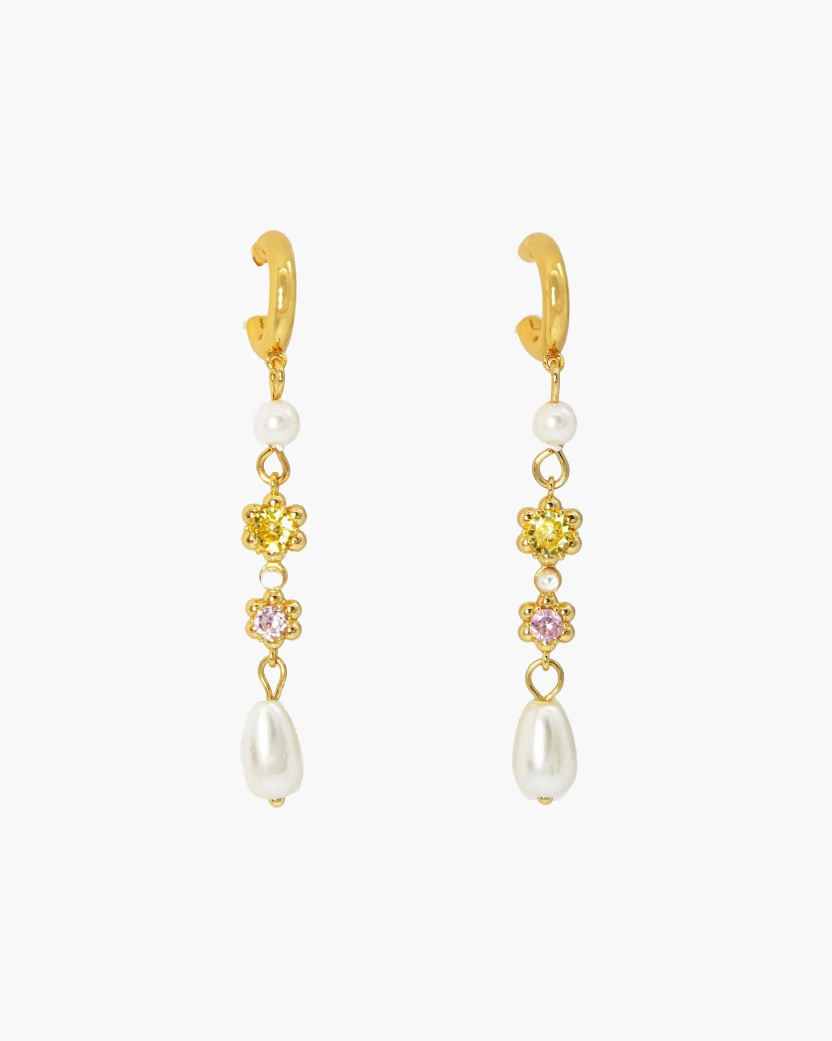 Flower Drop Earrings sold by En Route Jewelry