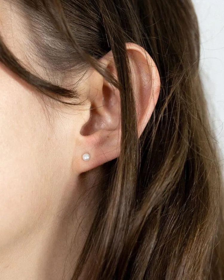 Daily Pearl Stud Earrings sold by En Route Jewelry product image thumbnail 2