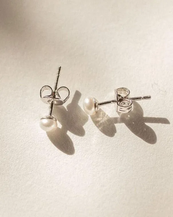 Daily Pearl Stud Earrings sold by En Route Jewelry product image thumbnail 3