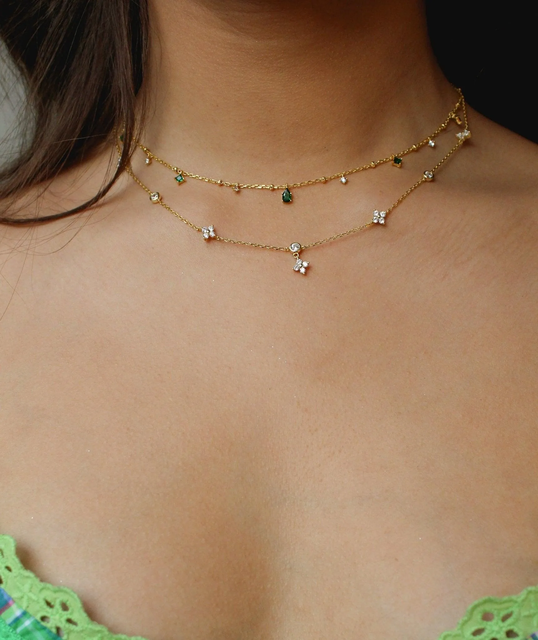 Lucky Clover Necklace in Gold sold by en route product image thumbnail 2