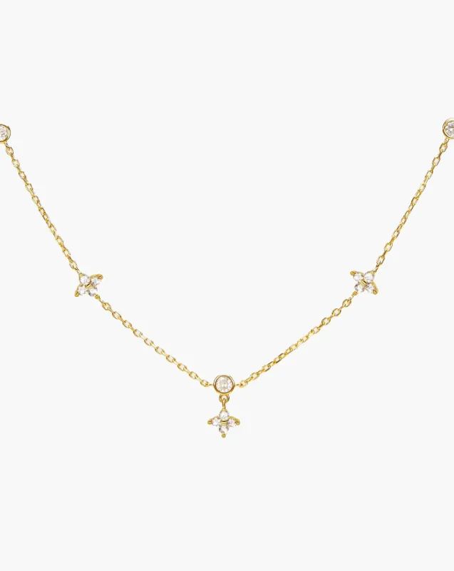 Lucky Clover Necklace in Gold made by En Route Jewelry