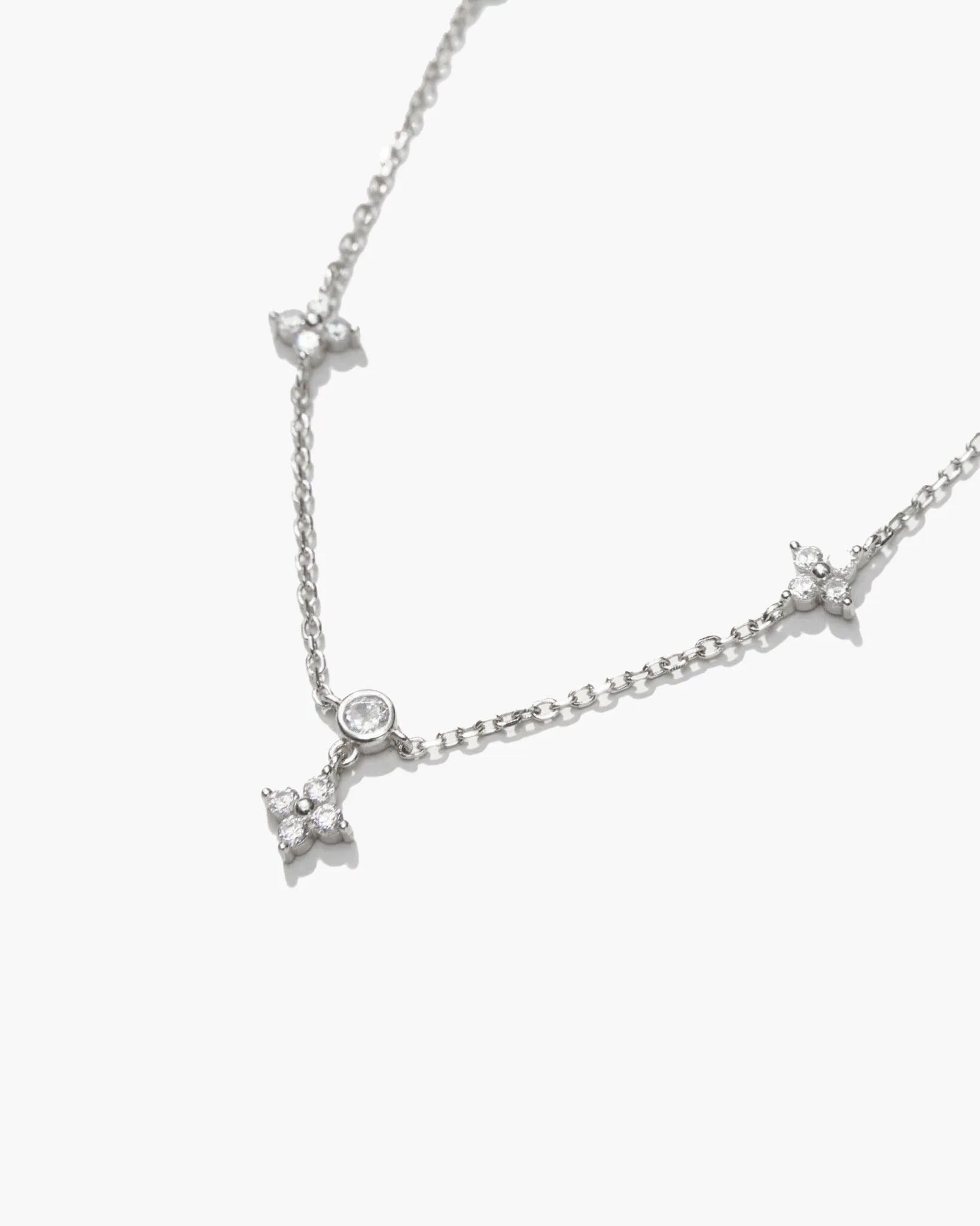 Lucky Clover Necklace in Silver sold by En Route Jewelry product image thumbnail 3
