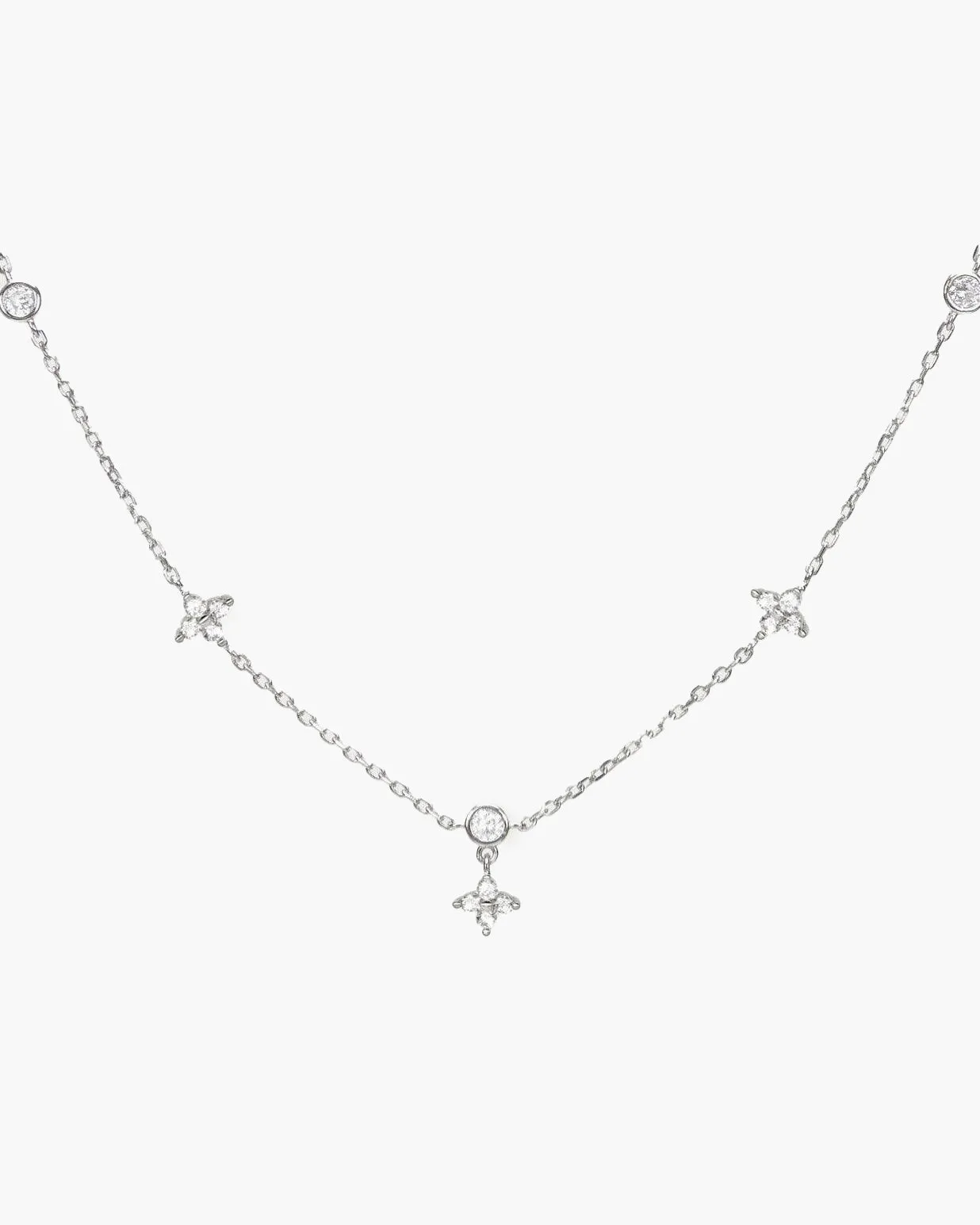 Lucky Clover Necklace in Silver sold by En Route Jewelry