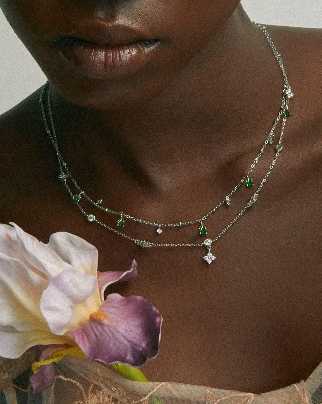Lucky Clover Necklace in Silver sold by En Route Jewelry product image thumbnail 4
