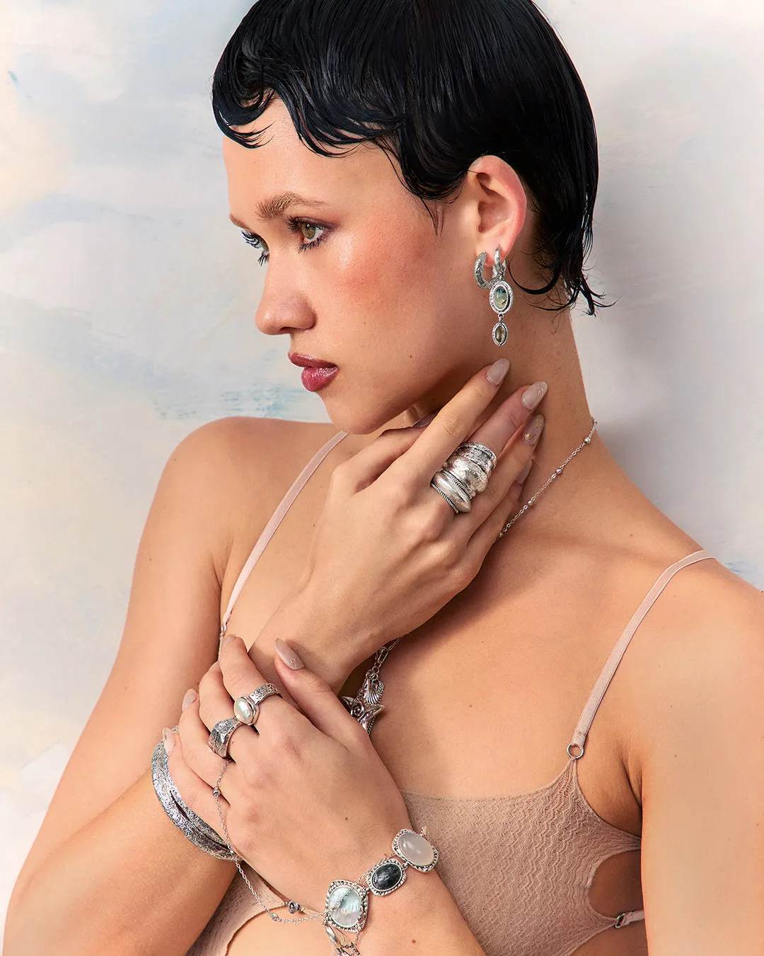 Athena Bracelet & Moss Amulet Earrings Set sold by En Route Jewelry product image thumbnail 3