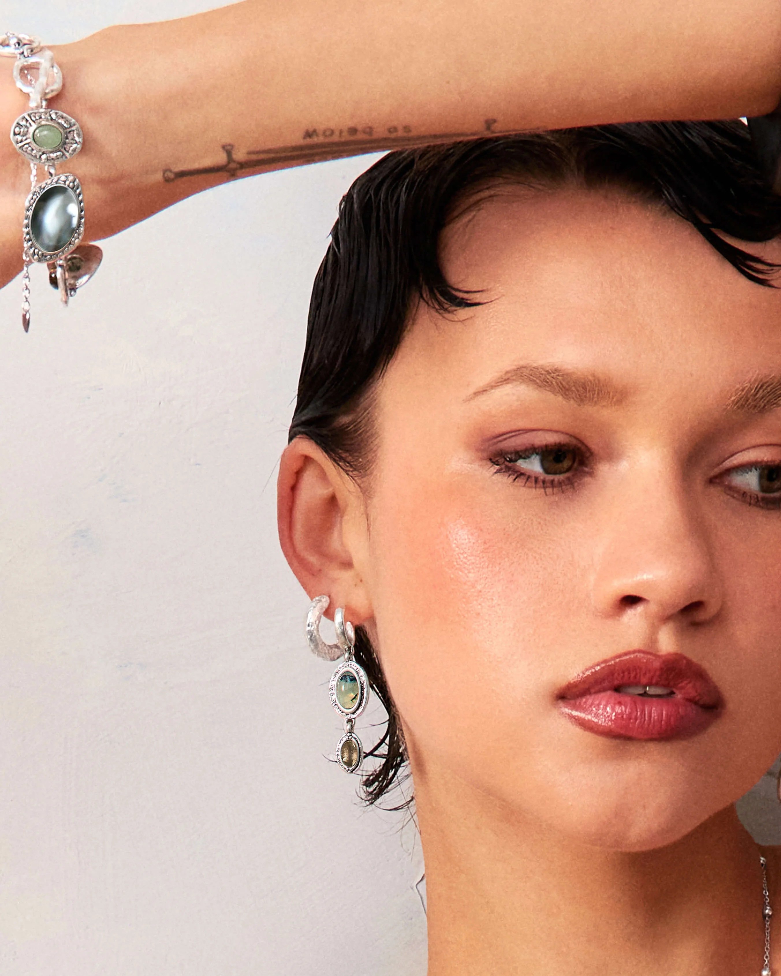 Athena Bracelet & Moss Amulet Earrings Set sold by En Route Jewelry product image thumbnail 2