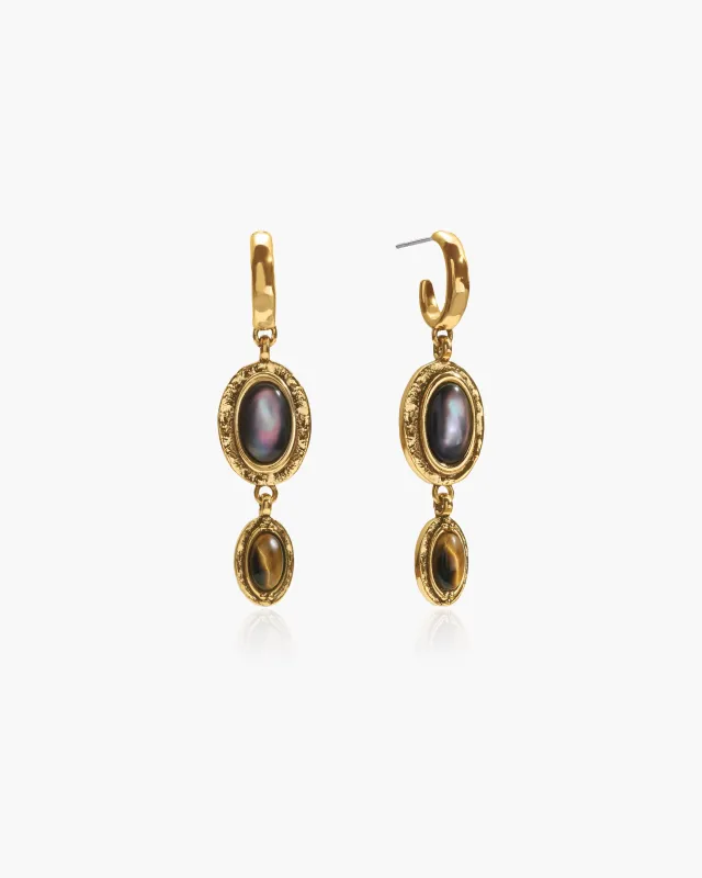 Tiger's Gaze Earrings sold by En Route Jewelry