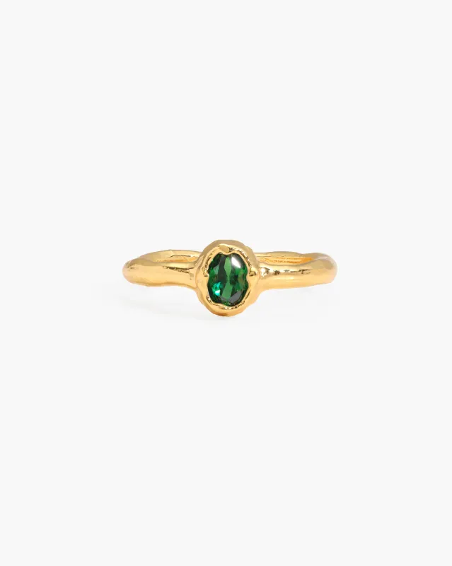 Birthstone Ring in Gold - May made by En Route Jewelry