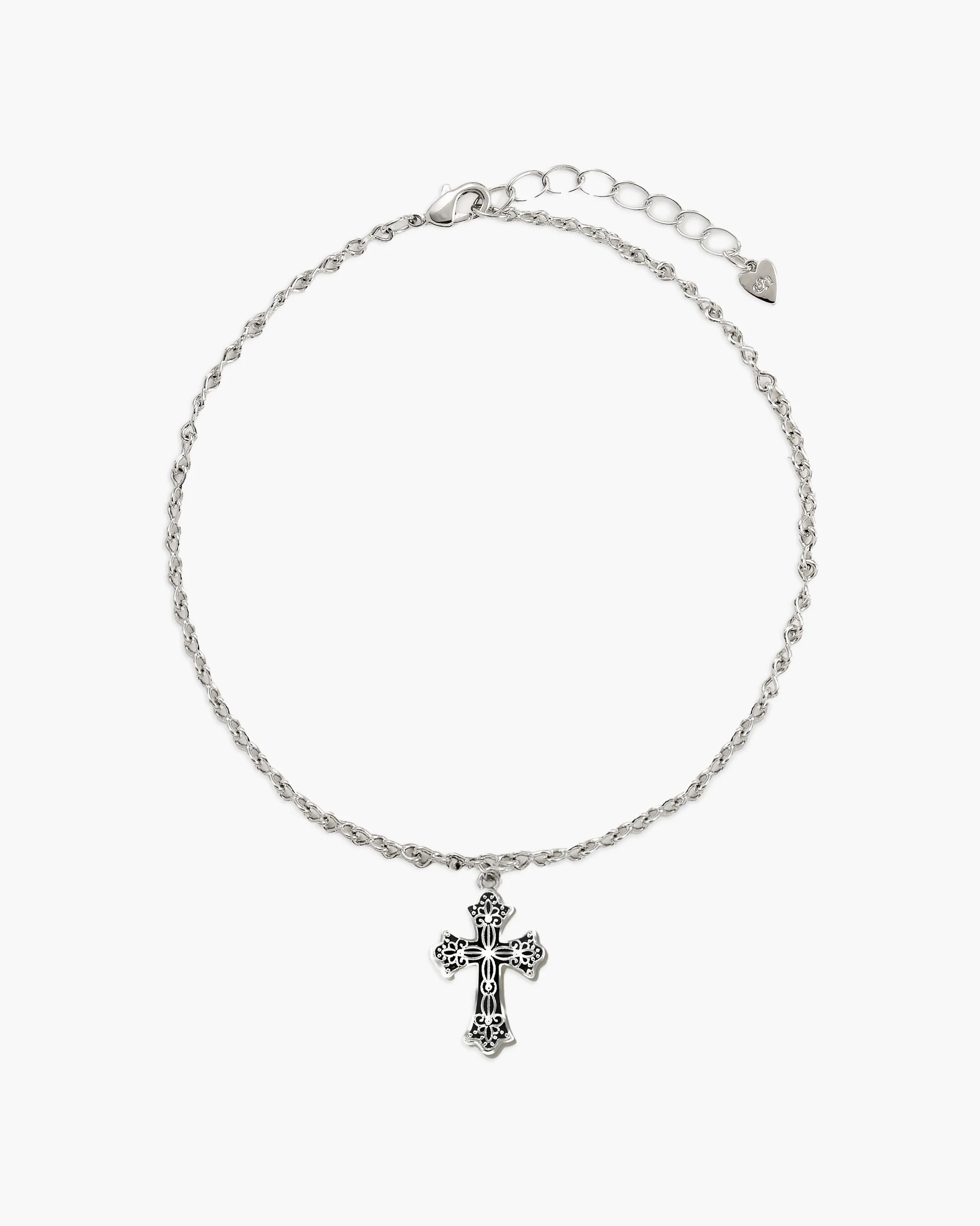 Relic Cross Charm Anklet in Silver sold by en route