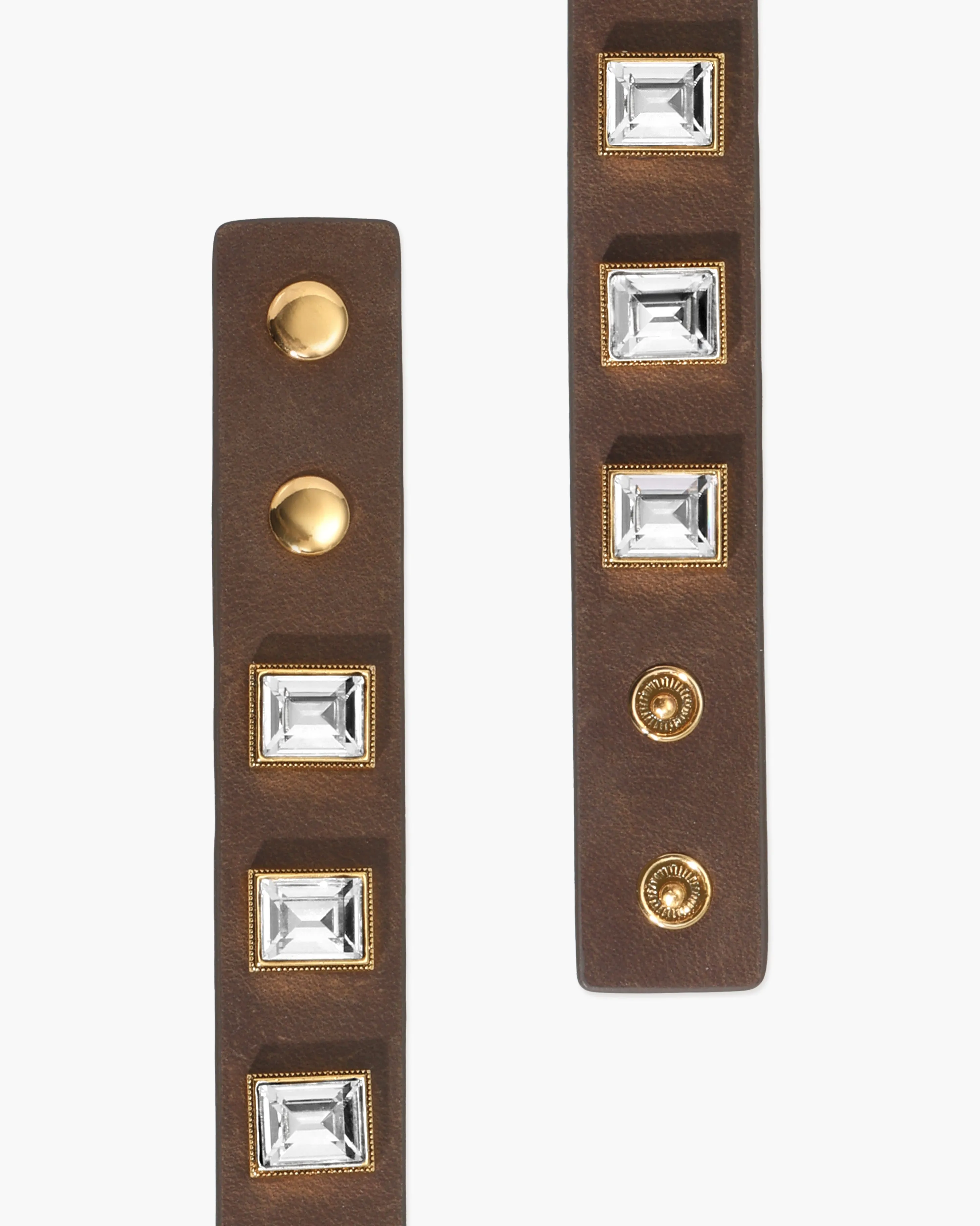 Crystal Studded Leather Wristband sold by En Route Jewelry product image thumbnail 3