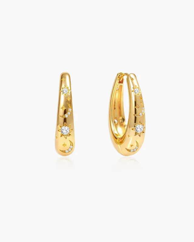 Solis Hoop Earrings made by En Route Jewelry