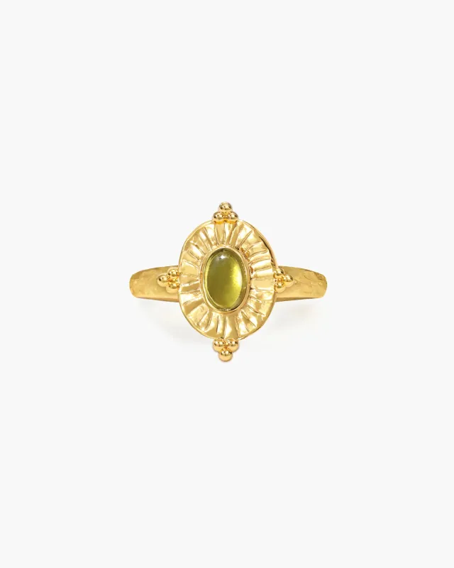 Olive Talisman Ring made by En Route Jewelry