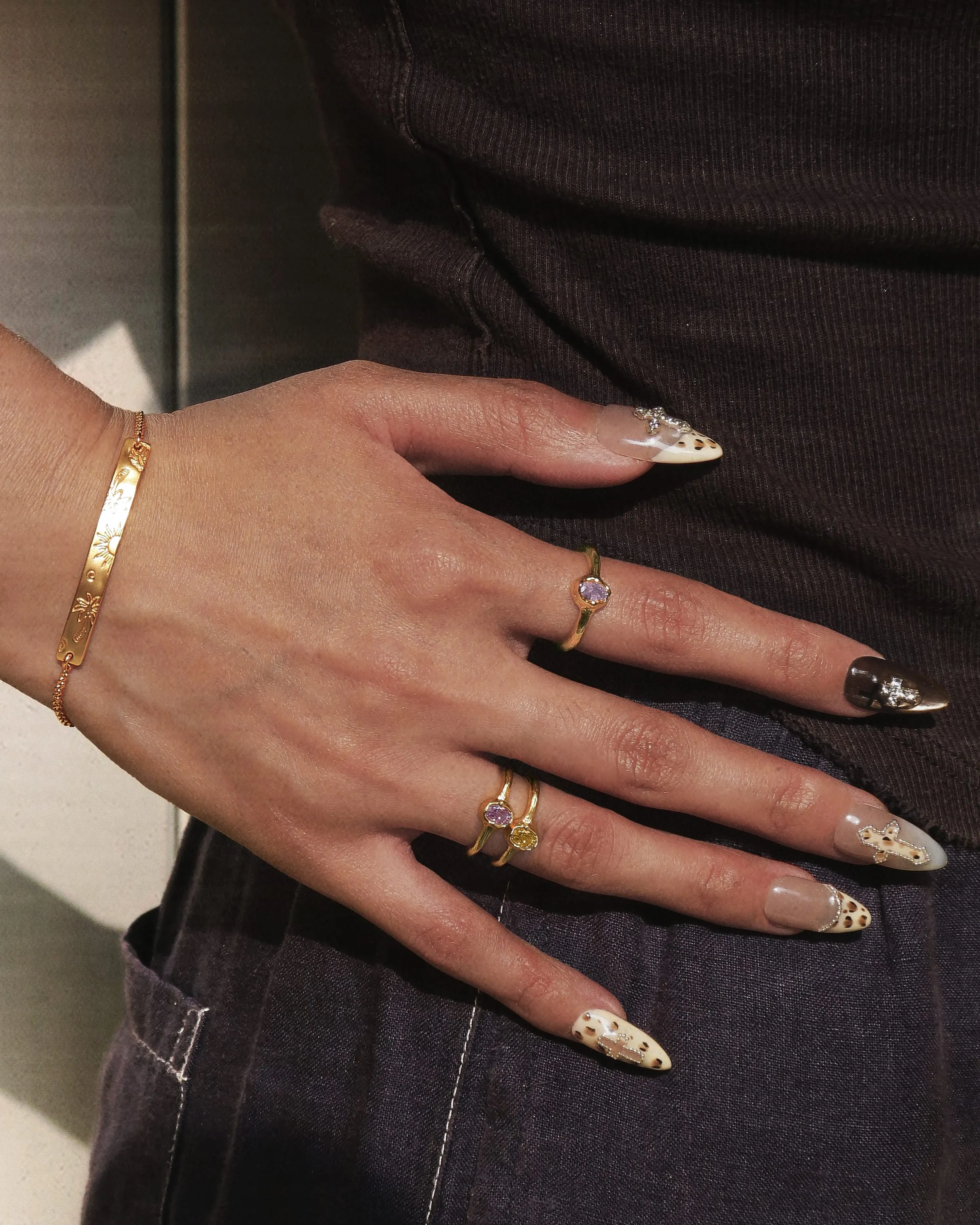 Birthstone Ring in Gold - February sold by En Route Jewelry product image thumbnail 2