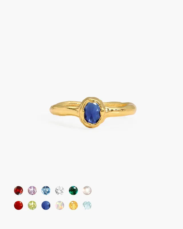 Birthstone Ring in Gold - September made by En Route Jewelry