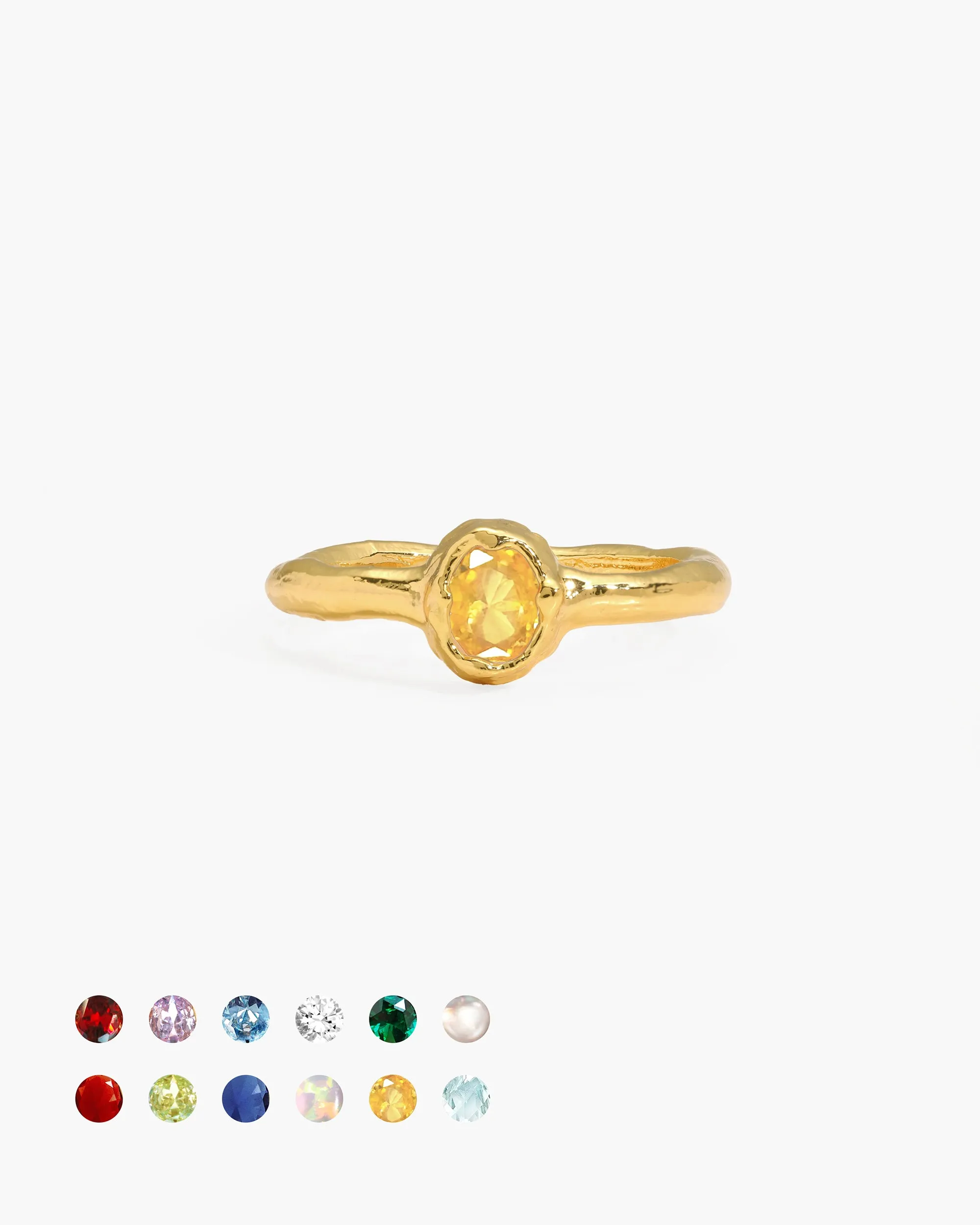 Birthstone Ring in Gold - November sold by en route