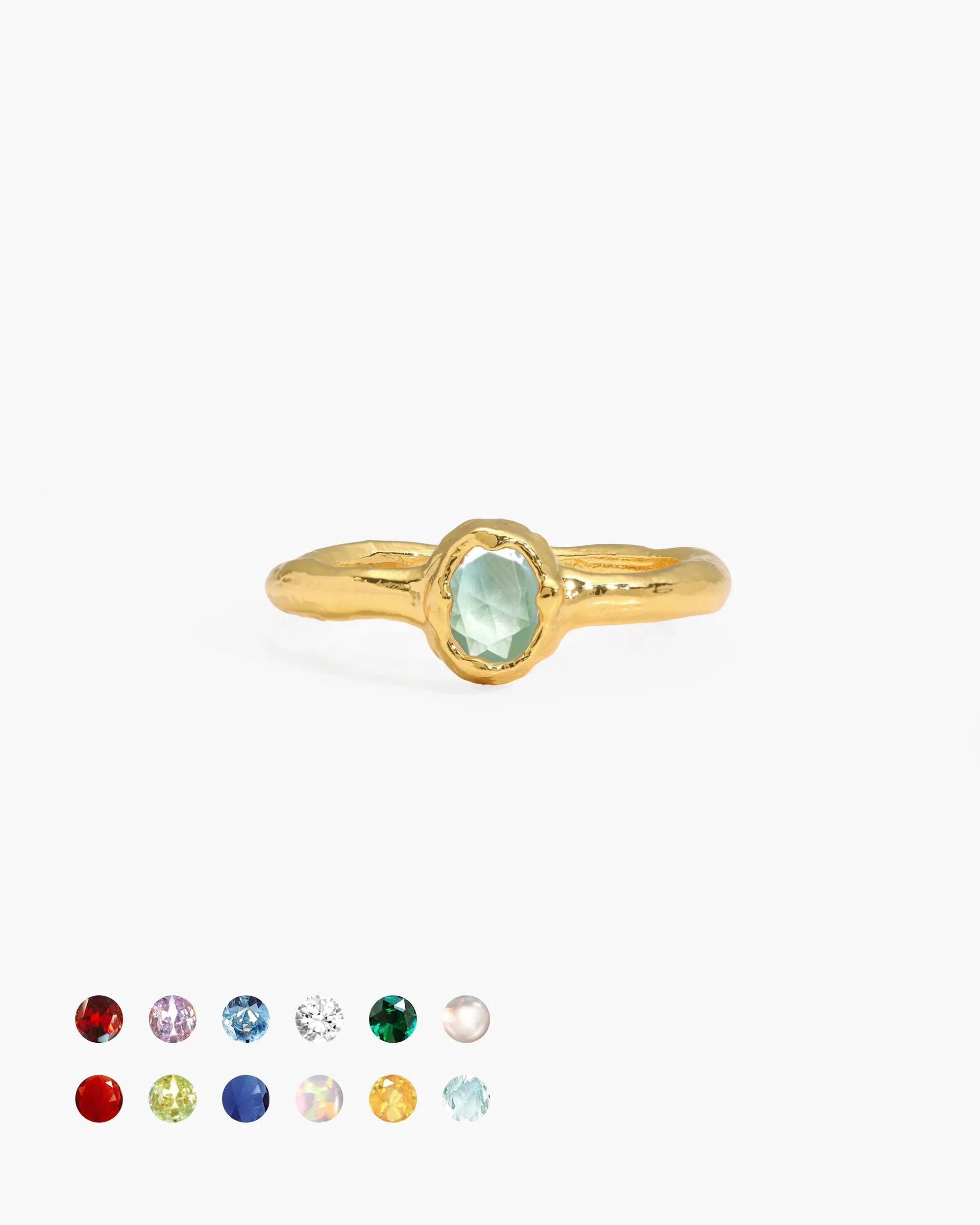 Birthstone Ring in Gold - December sold by En Route Jewelry