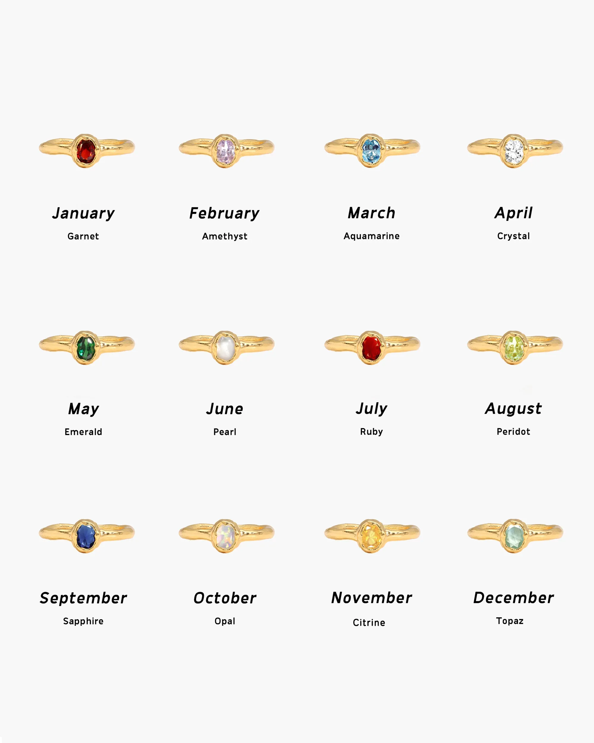 Birthstone Ring in Gold - December sold by En Route Jewelry product image thumbnail 4