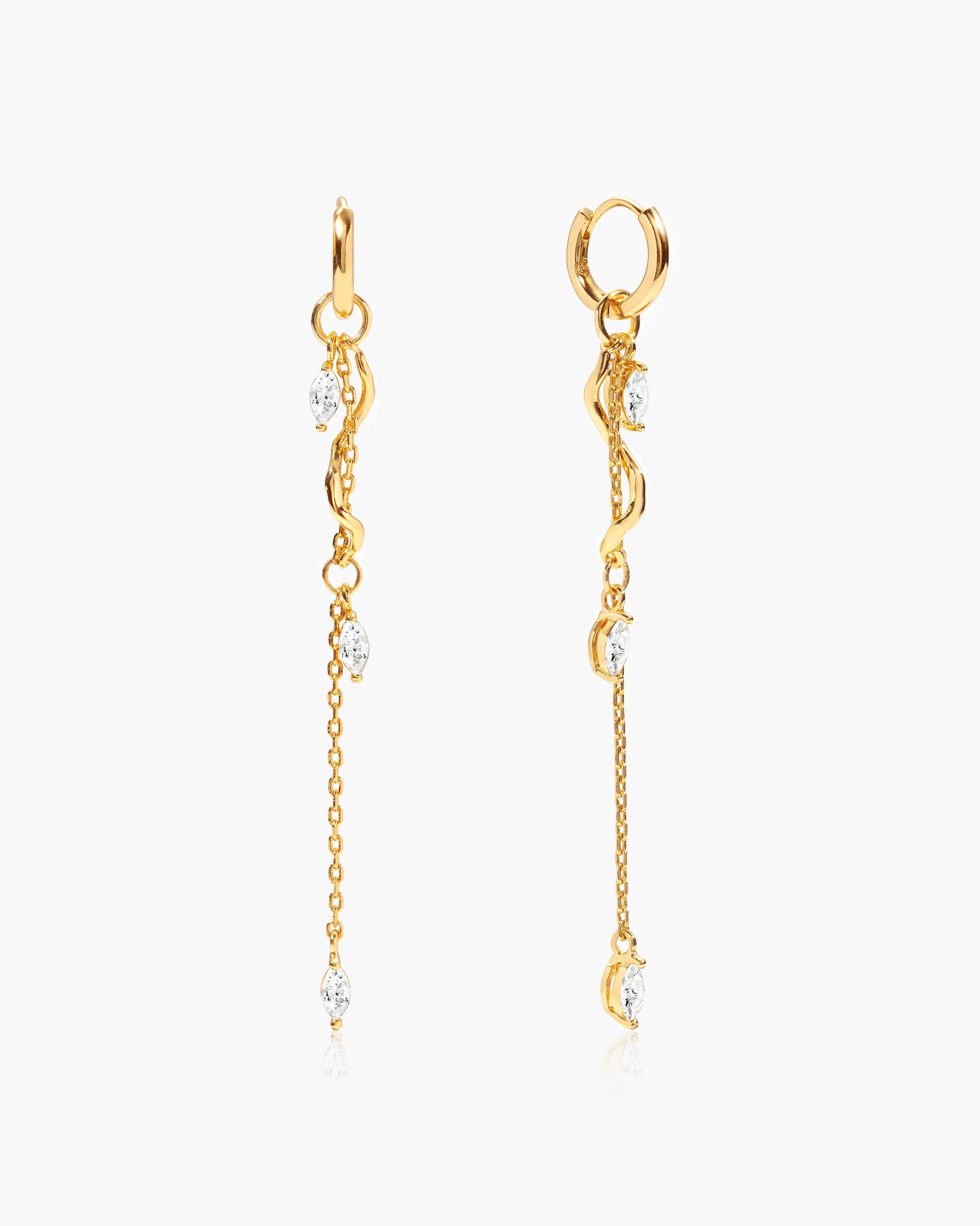 Aria Vine Drop Earrings in Silver sold by En Route Jewelry product image thumbnail 5