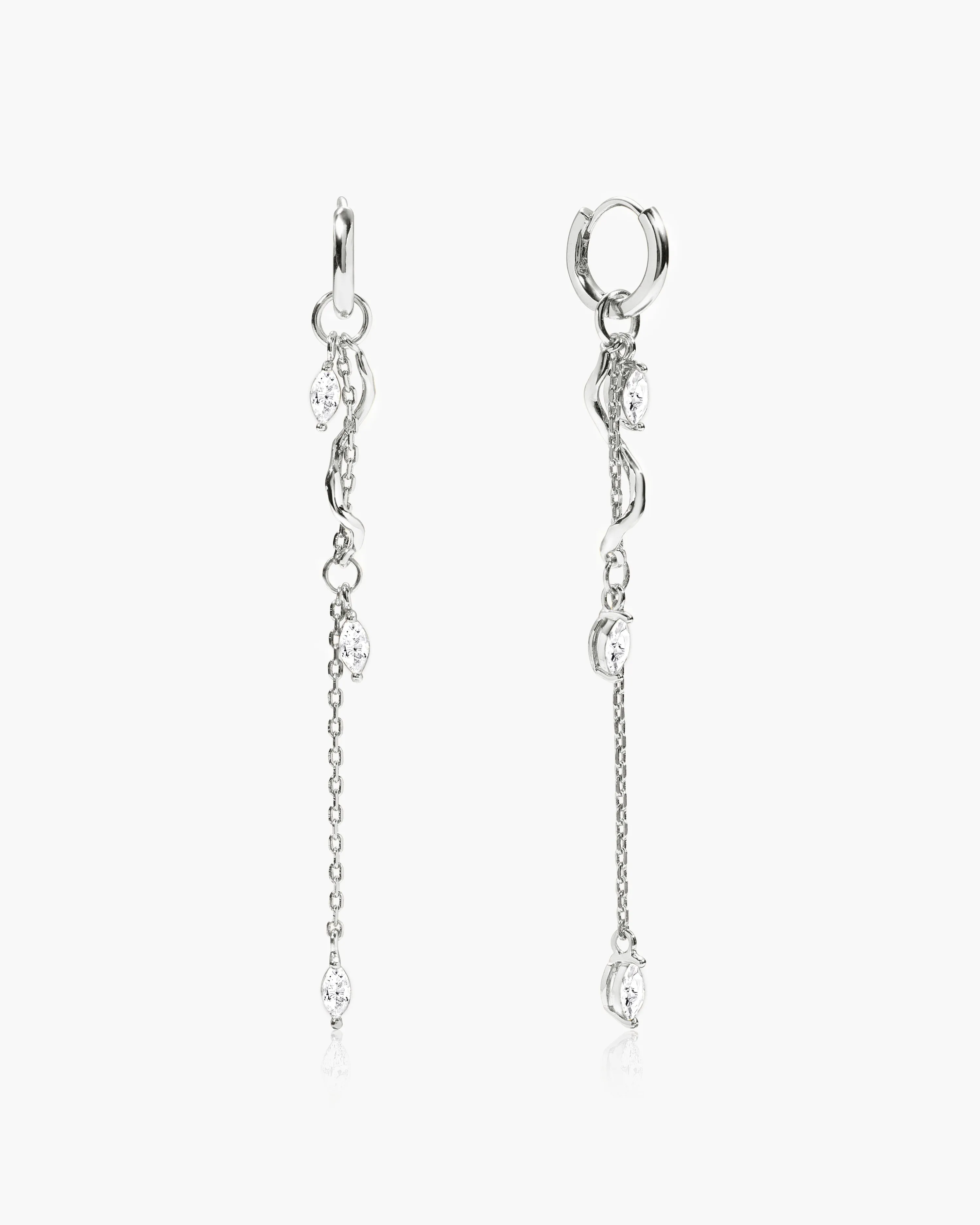Aria Vine Drop Earrings in Silver sold by En Route Jewelry product image thumbnail 2