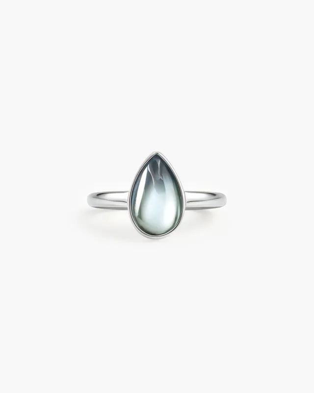 Waterdrop Ring in Marine Blue made by En Route Jewelry