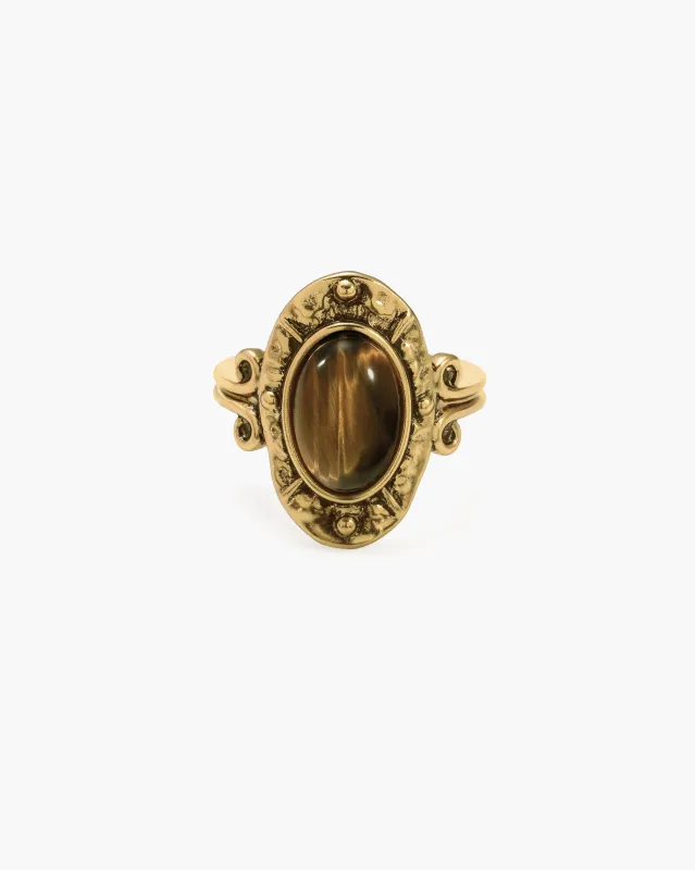 Tigerʼs Eye Savannah Toe Ring made by En Route Jewelry