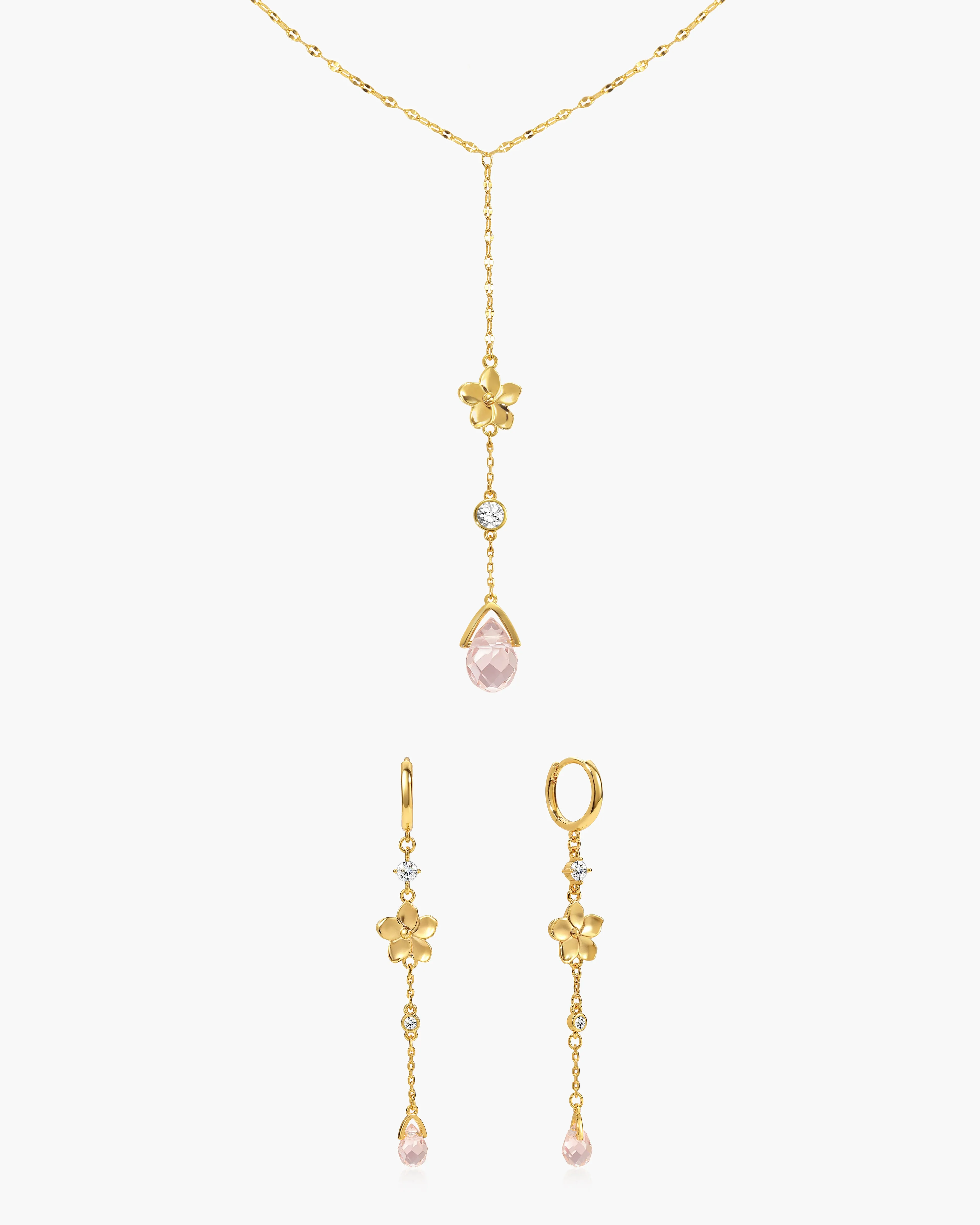 Petal Drop Earrings in Silver sold by en route product image thumbnail 5