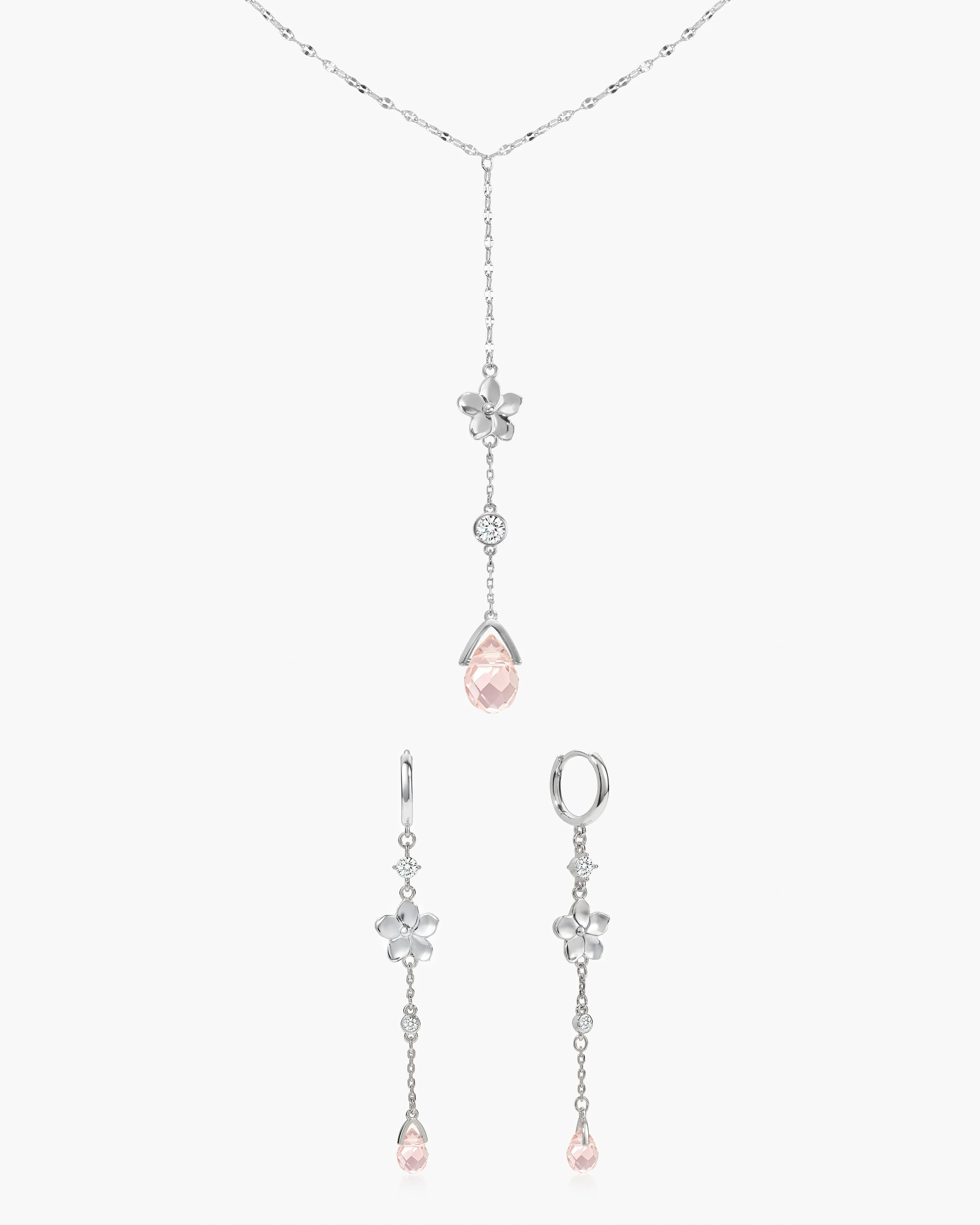 Petal Drop Earrings in Silver sold by en route product image thumbnail 3