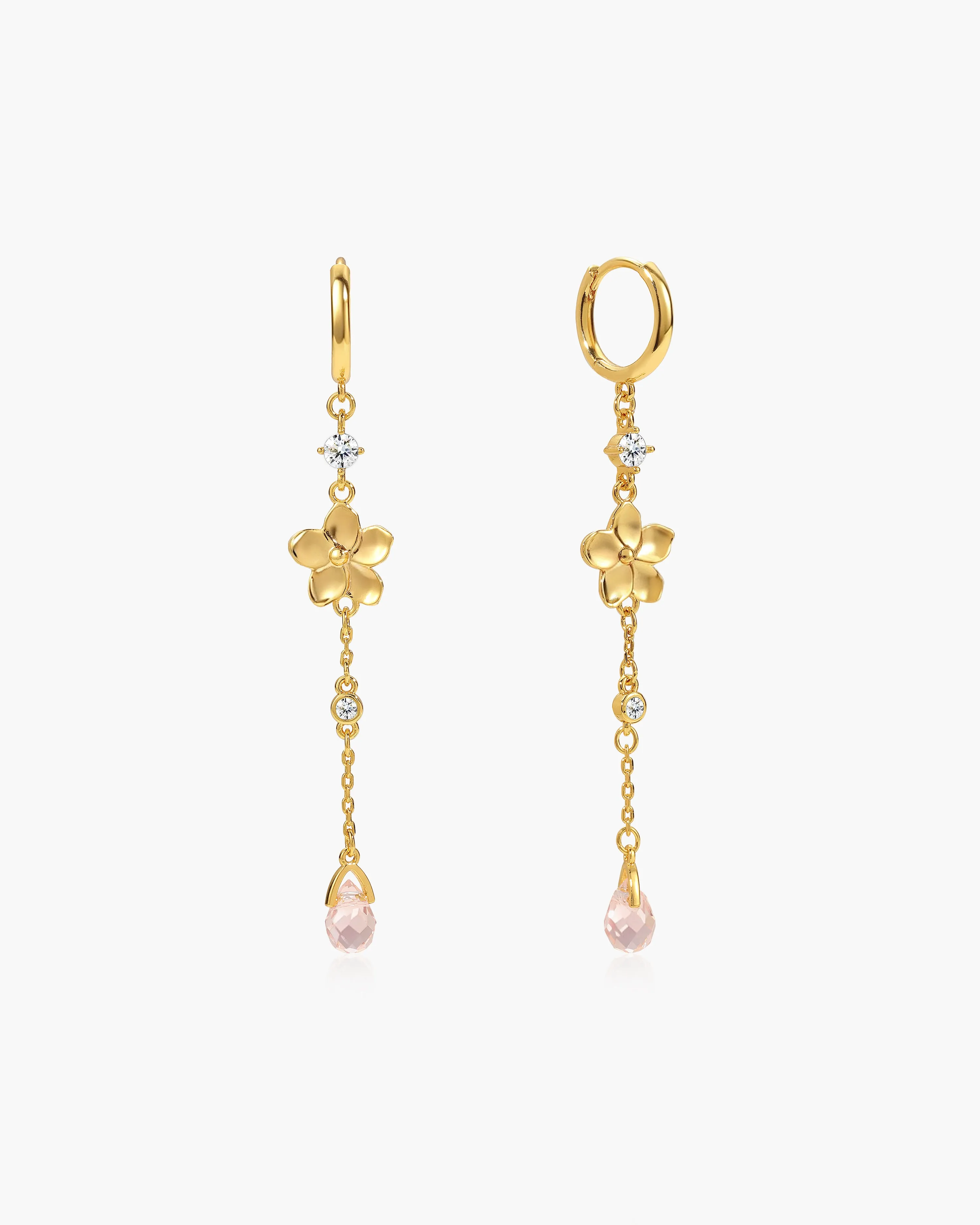 Petal Drop Earrings in Silver sold by en route product image thumbnail 4