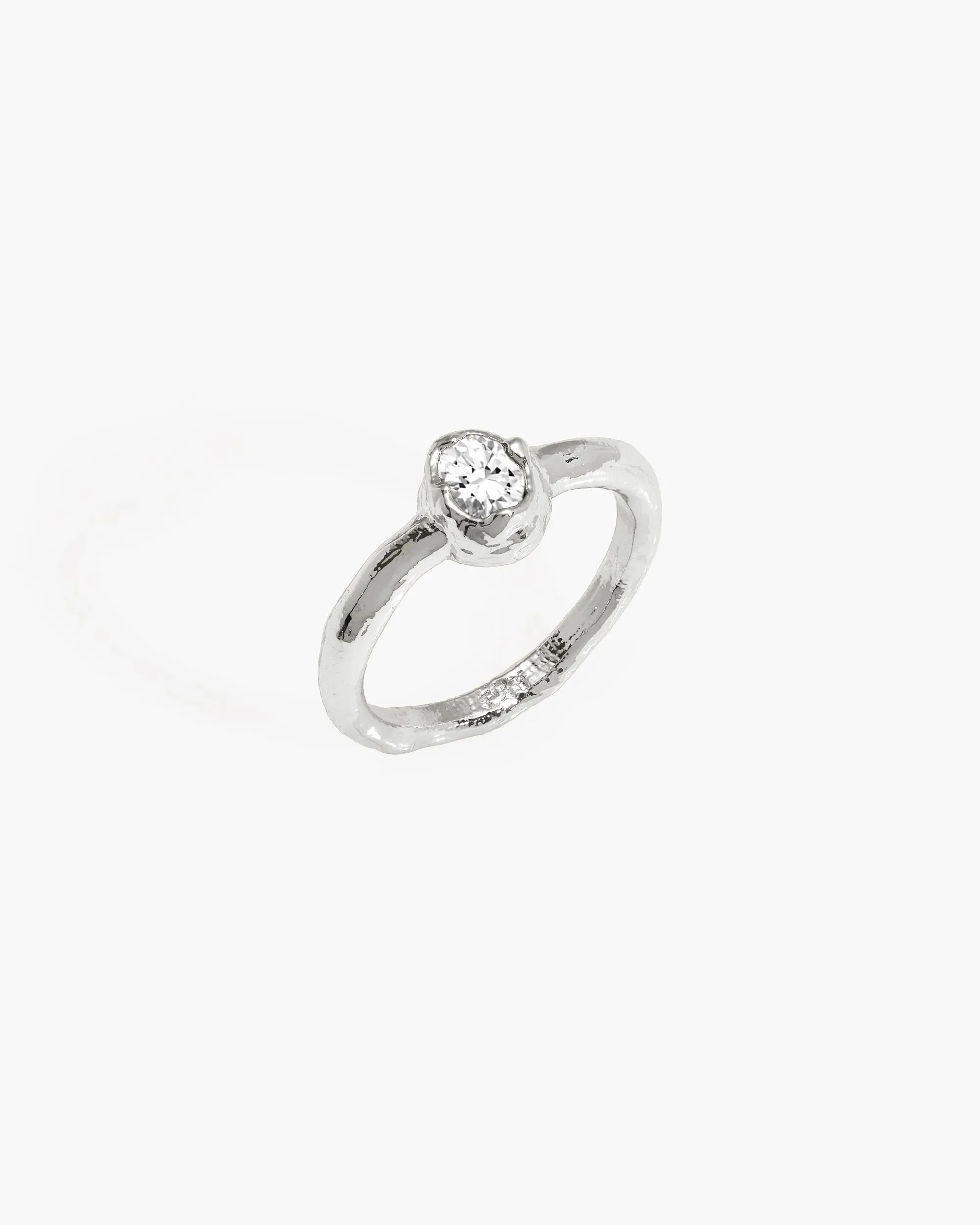 Birthstone Ring in Silver - April sold by En Route Jewelry product image thumbnail 3