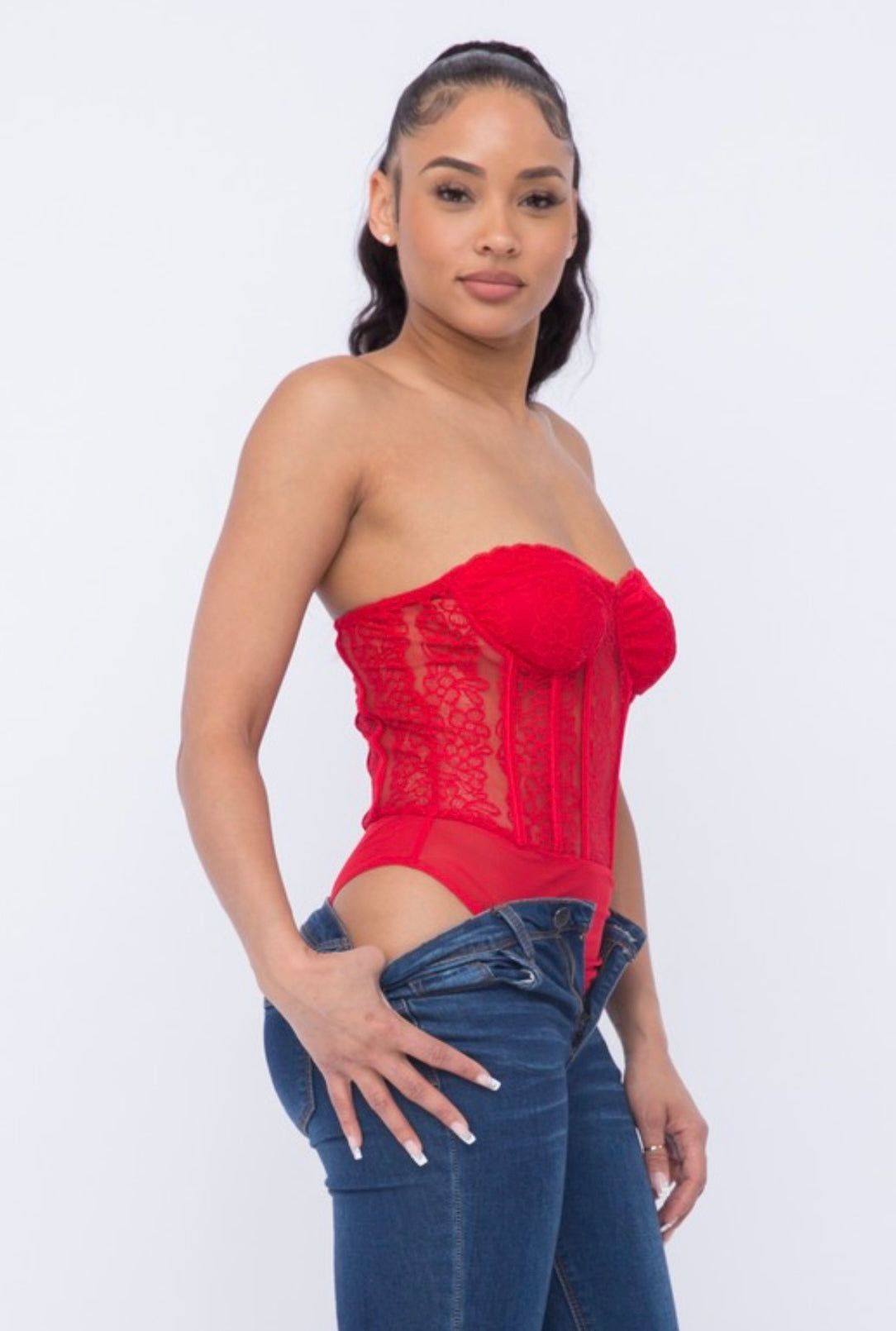 Nissi Bodysuit (Red) sold by Avenie’s Boutique product image thumbnail 2