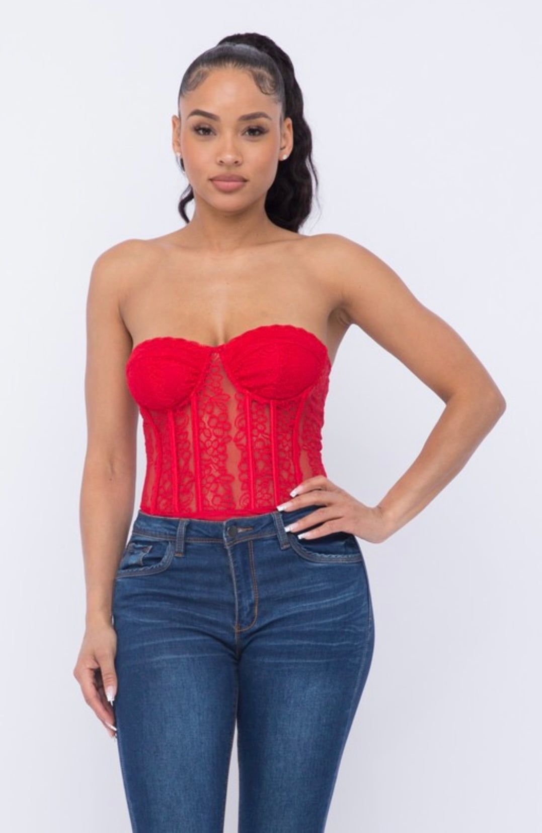 Nissi Bodysuit (Red) sold by Avenie’s Boutique product image thumbnail 4