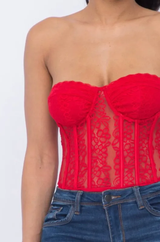 Nissi Bodysuit (Red) sold by Avenie’s Boutique