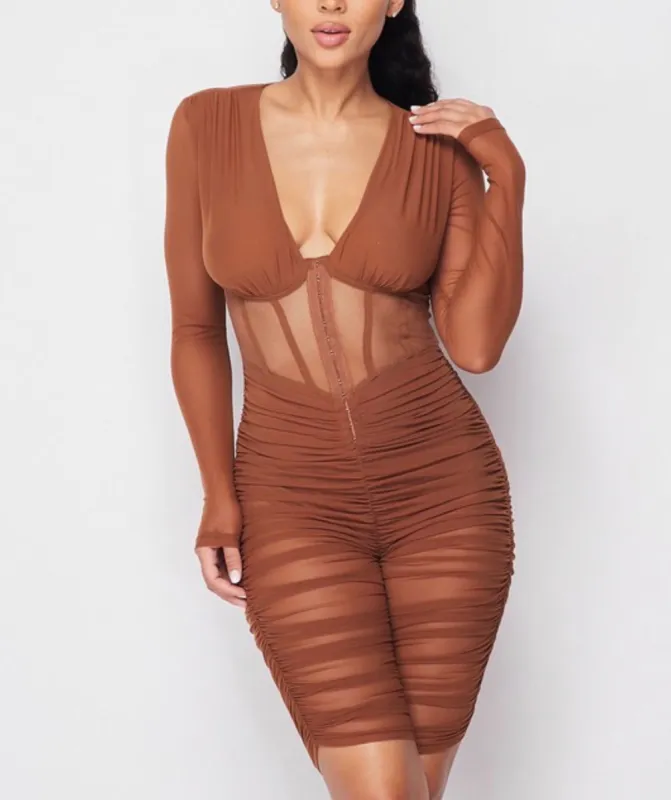 Divine Romper (Brown) sold by Avenie’s Boutique