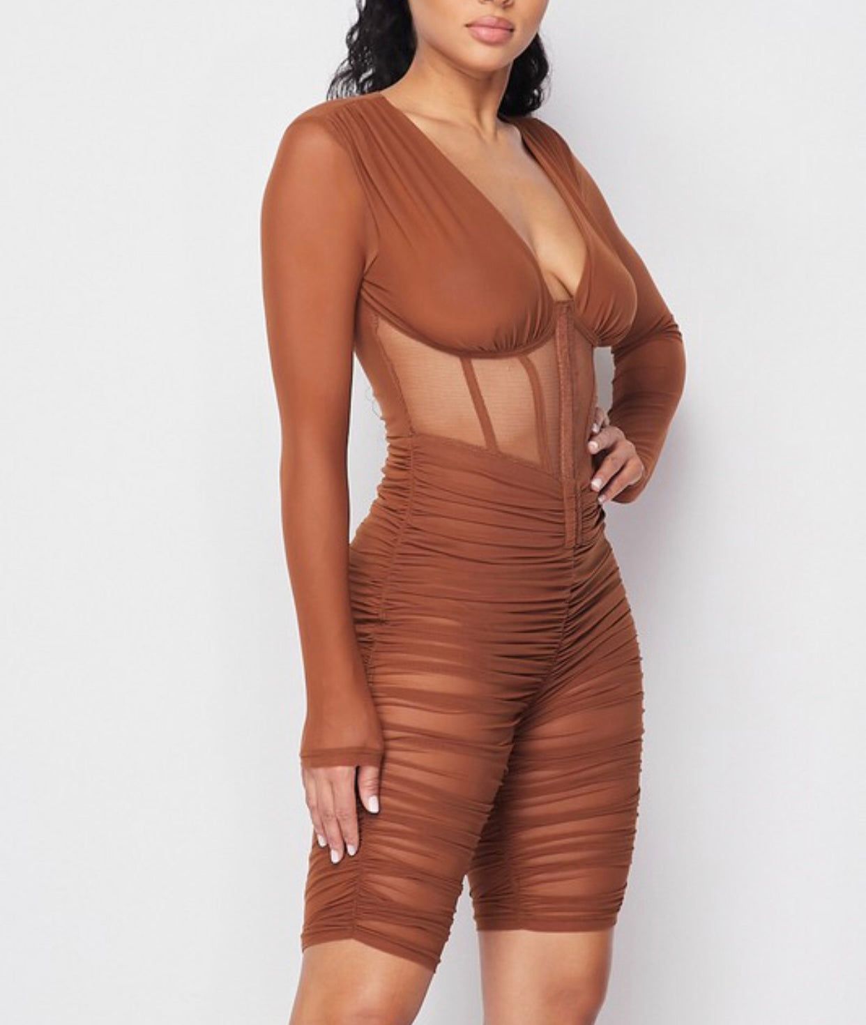 Divine Romper (Brown) sold by Avenie’s Boutique product image thumbnail 3