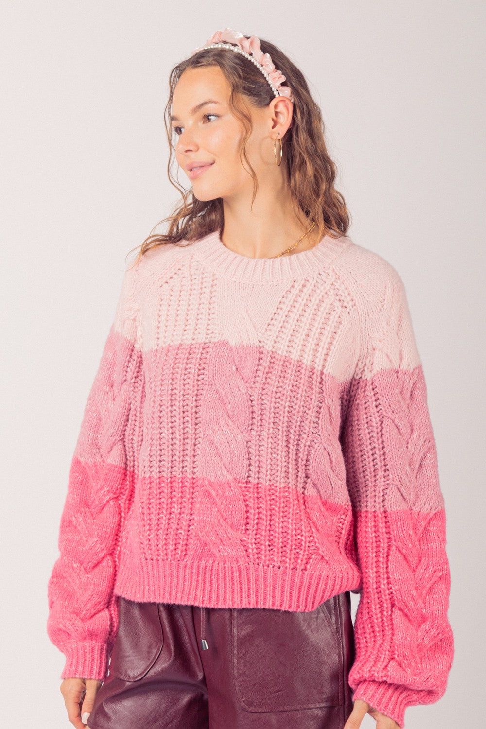 Leigh Knit Sweater Top sold by Avenie’s Boutique