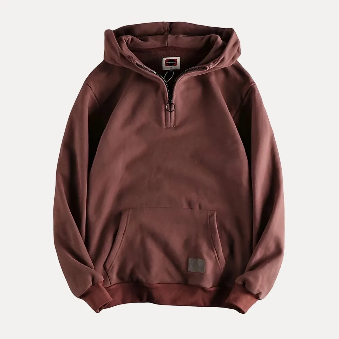 Dominic | Men’s Casual Half-Zip Pullover Hoodie sold by Northstyle Fashion