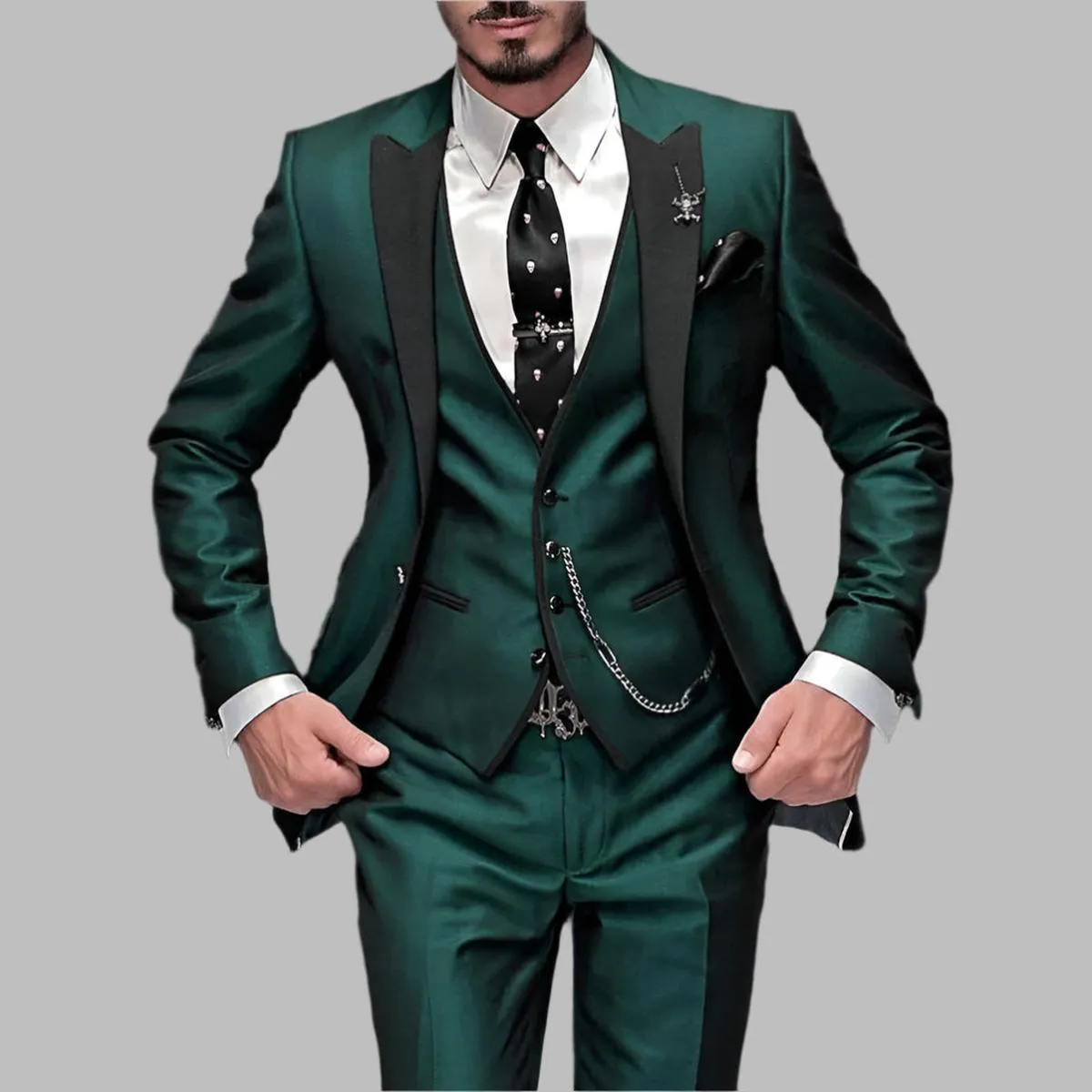 John | Men Luxury Three Piece Wedding Suit Set sold by Northstyle Fashion product image thumbnail 2