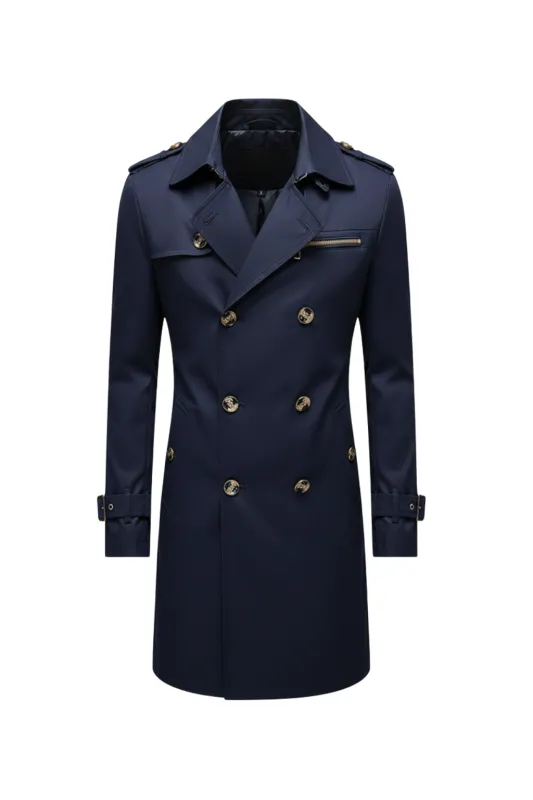 Men’s Double-Breasted Trench Coat sold by Northstyle Fashion